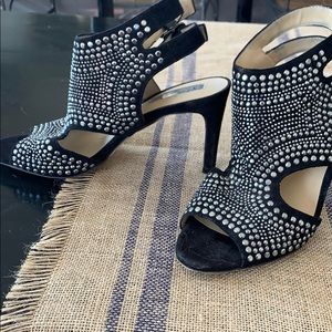INC studded black heels